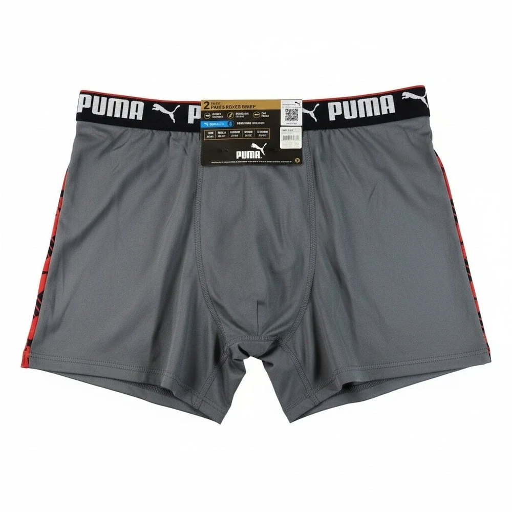 New Mens Large Puma Performance Boxer Briefs Active Moisture Wicking NWT
